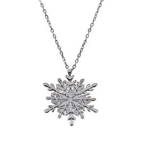 Vintage “Best” Signed Snowflake Pendant Necklace
